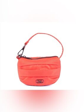 LUG DISCO PLEATED POUCH PINK GRAPEFRUIT